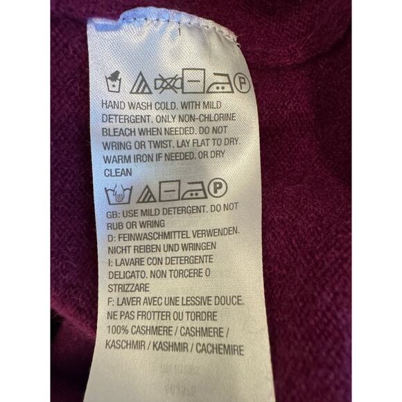 Isaac Mizrahi Live Cashmere Long Tunic Sweater XXS Purple Classy Luxury Minimal - Picture 9 of 10